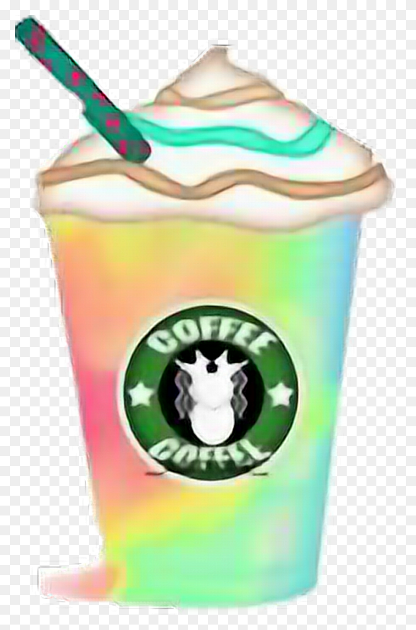 1024x1590 Descargar Png Frappuccino Sticker Starbucks Emoji, Crema, Postre, Comida Hd Png