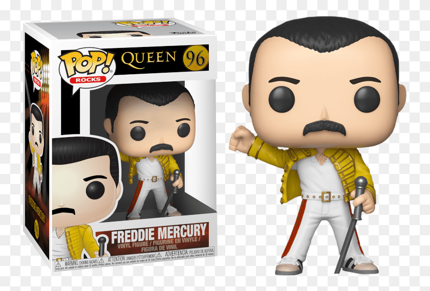 750x509 Freddie Mercury Wembley 1986 Funko Pop Vinyl Figure Figurine Pop Freddy Mercury, Person, Human, Doll HD PNG Download
