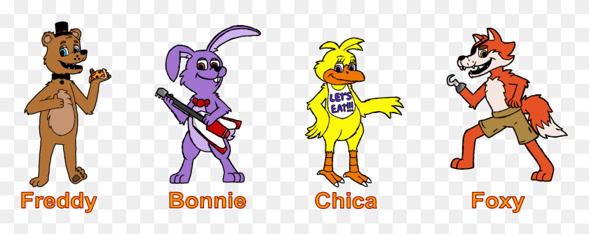 1951x689 Freddy And His Friends Bonnie The Bunny Chica The Cartoon, Person, Human, Costume HD PNG Download