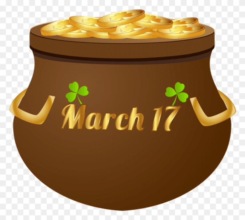 837x747 Free 17 March Pot Of Gold Images Background Illustration, Birthday Cake, Cake, Dessert HD PNG Download