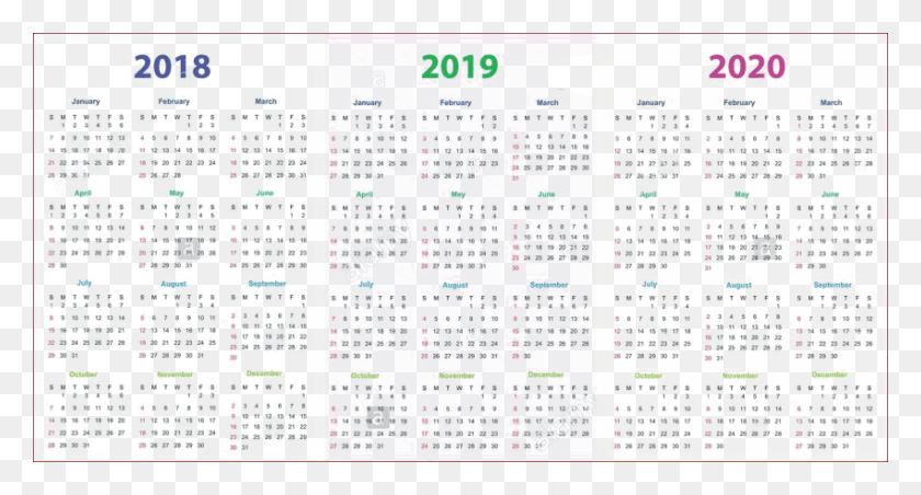 850x428 Descargar Png / Calendario 2018 2019 Png