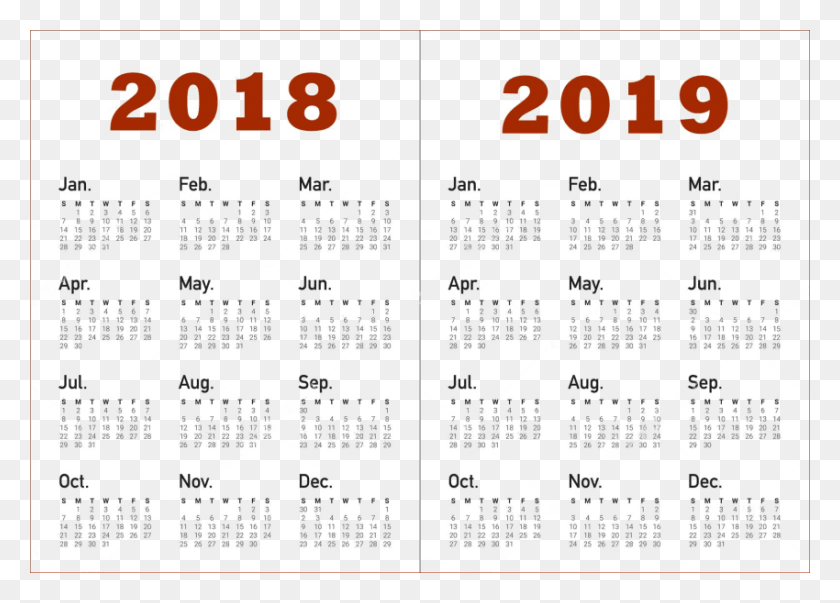 850x592 Free 2018 2019 Calendar S Images Background Calendar, Text, Advertisement, Poster HD PNG Download
