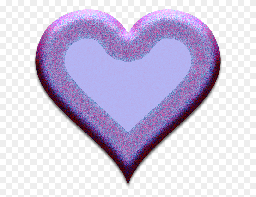 621x585 Бесплатно 3D Рождественское Сердце Стильное Сердце Сердце, Фиолетовый, Подушка, Подушка Hd Png Скачать