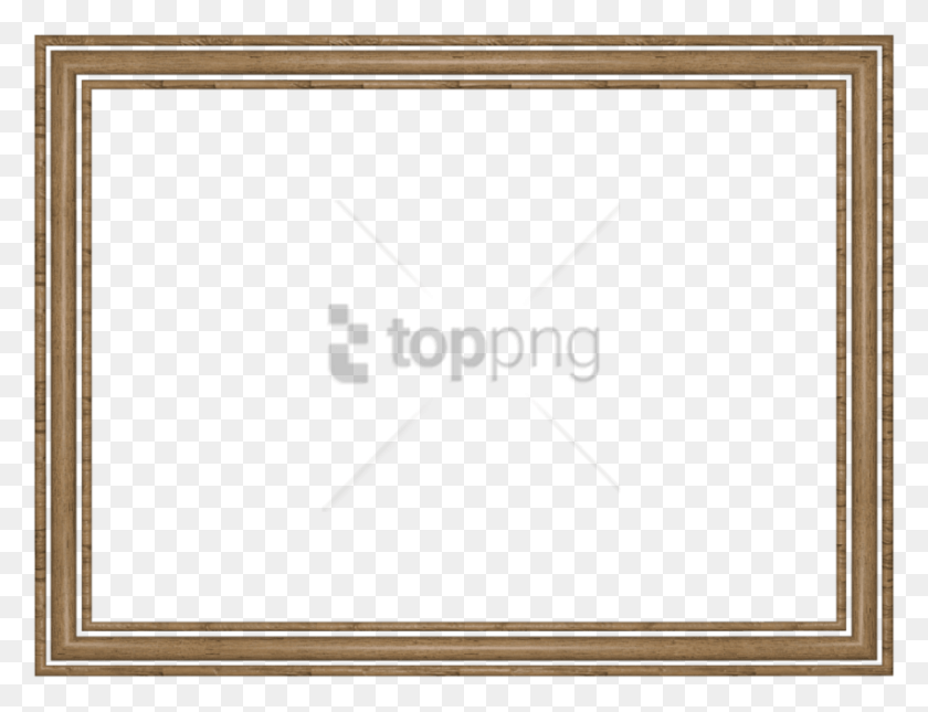 850x638 Free 3d Gold Border Images Transparent Square Border Transparent Background, White Board, Screen, Electronics HD PNG Download