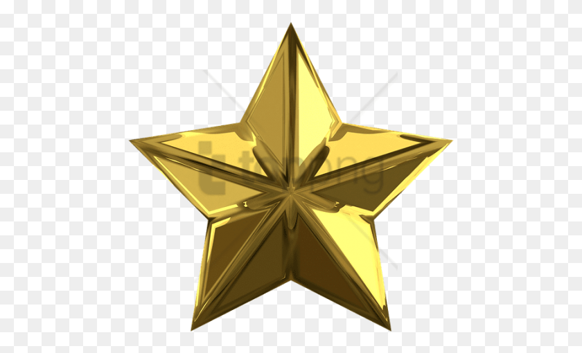471x450 Бесплатное Изображение 3D Золотая Звезда С Прозрачным Фоном Золотая Звезда, Символ, Символ Звезды, Золото Png Скачать