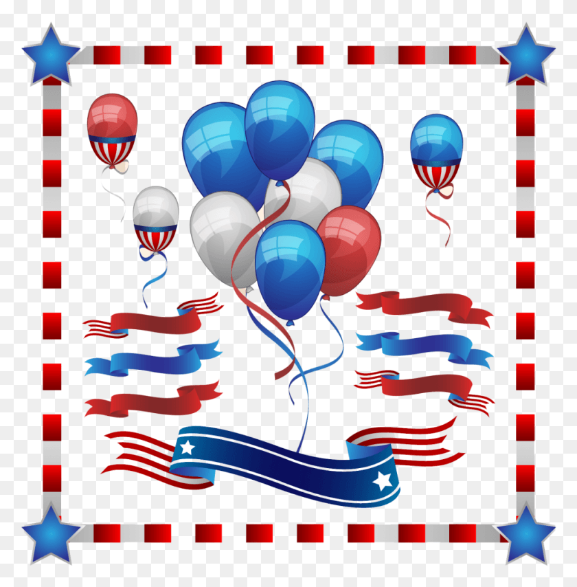 965x983 Free 4th Of July Vector Balloon, Ball, Text, Leisure Activities HD PNG Download