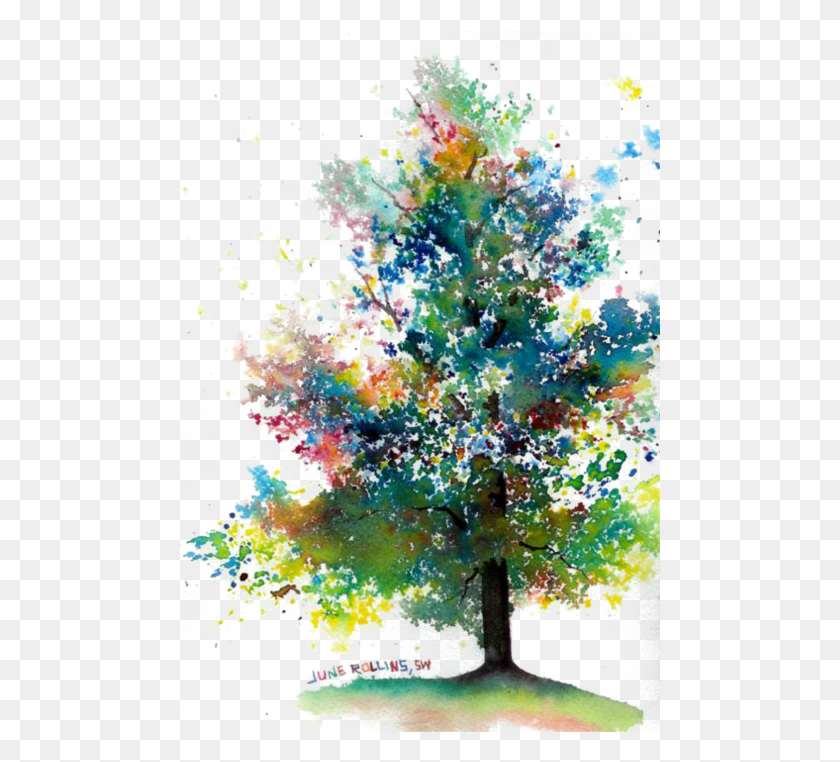 480x702 Free Abstract Tree Watercolor Painting Abstract Watercolor Tree Painting, Graphics, Modern Art HD PNG Download