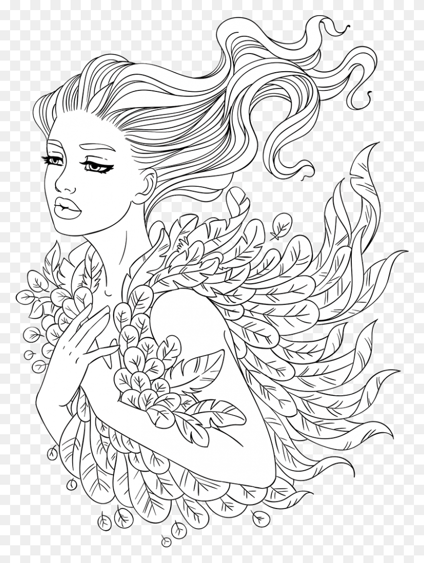 800x1083 Free Adult Coloring Pages Artsy Coloring Pages, Doodle HD PNG Download