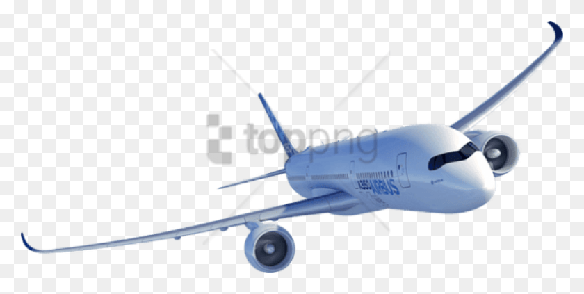 850x396 Airbus A350 Летающие Изображения Фона Airbus A350 В Полете, Самолет, Транспортное Средство, Транспорт Hd Png Скачать