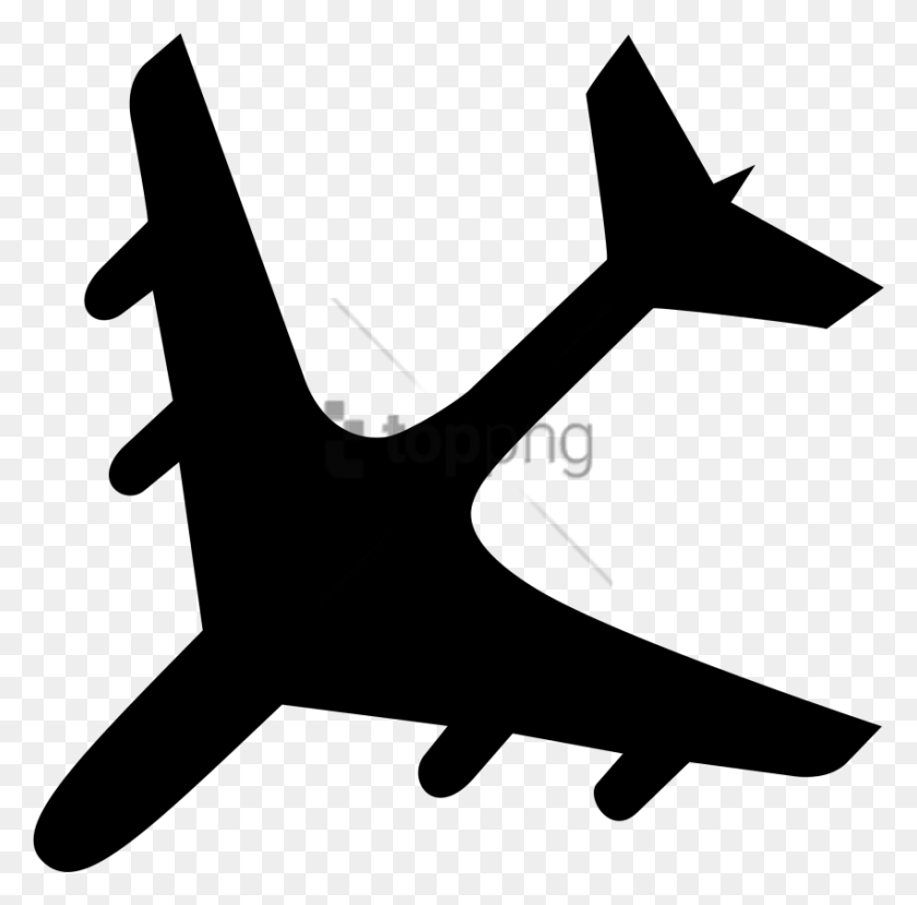 850x839 Free Airplane Black Images Background Airplane Icon, Axe, Tool, Vehicle HD PNG Download