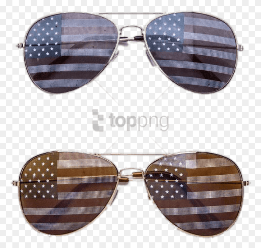 850x805 Free American Flag Silver Aviator Sunglasses Plaid, Accessories, Accessory, Glasses HD PNG Download