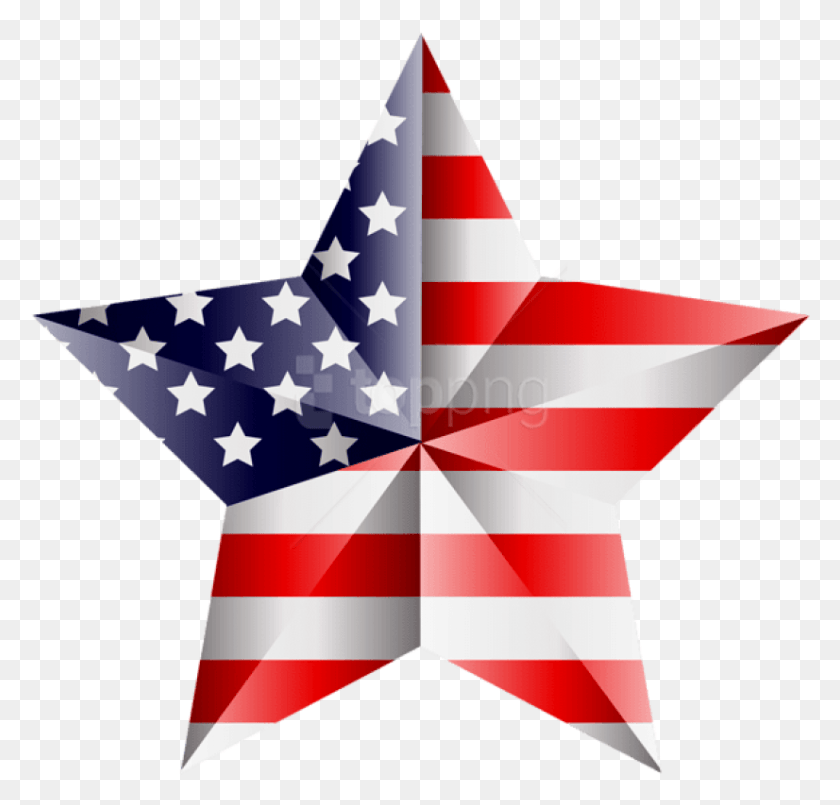 826x789 Free American Star Transparent Clipart Memorial Day, Flag, Symbol, Star Symbol HD PNG Download