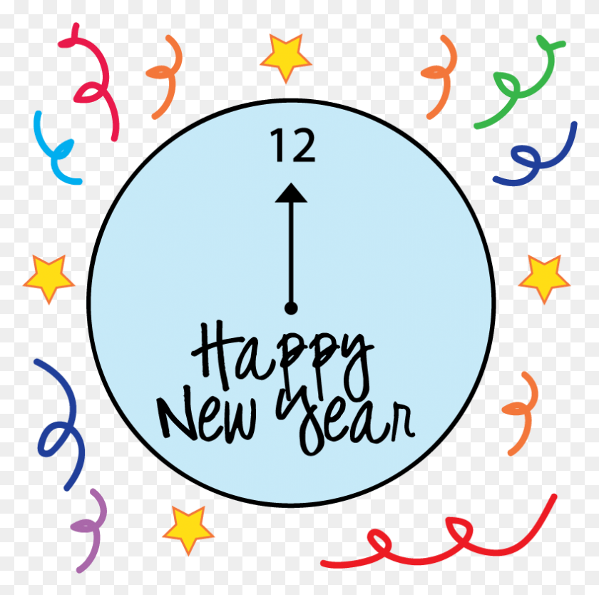 787x781 Free Animated Year Clipart For Kids Transparent Happy New Year Clipart, Text, Number, Symbol HD PNG Download