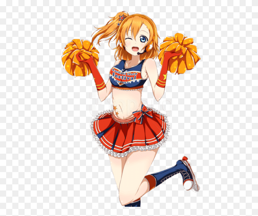 468x643 Free Anime Cheerleader Images Background Cheerleader Anime, Person, Human, Costume HD PNG Download