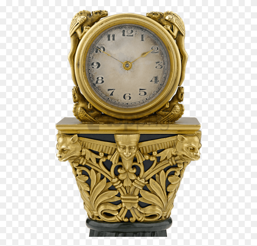 481x742 Free Antique Gold Clock Image With Transparent Antique Gold Clock, Clock Tower, Tower, Architecture HD PNG Download