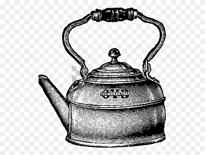 528x576 Free Antique Tea Pot Image With Transparent Tea Kettle Drawing, Outdoors, Nature, Night Descargar Hd Png
