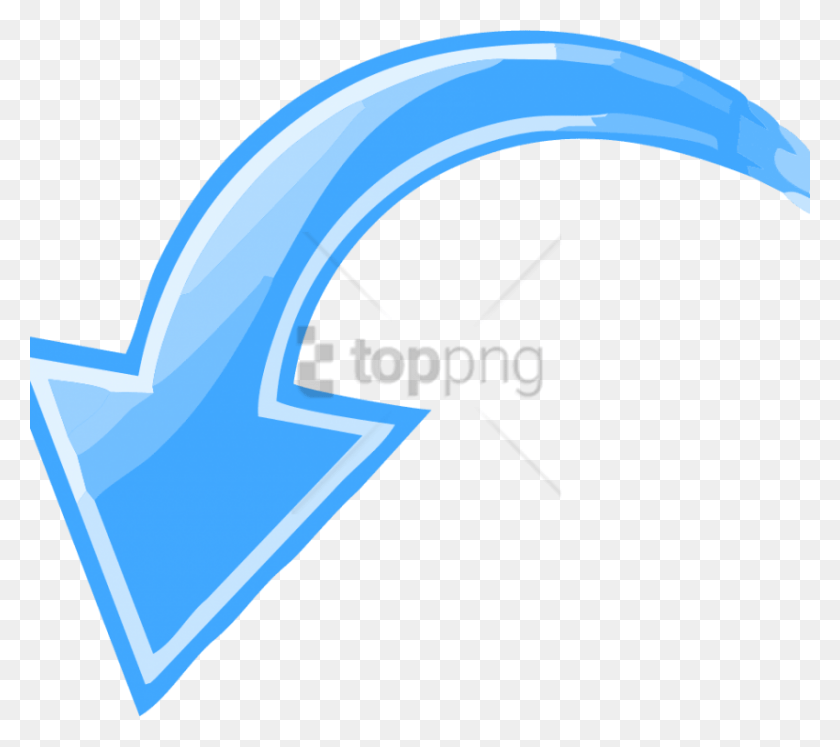 850x749 Free Arrow Pointing Left Down Image With Transparent Curved Arrow Pointing Down, Text, Symbol, Number HD PNG Download