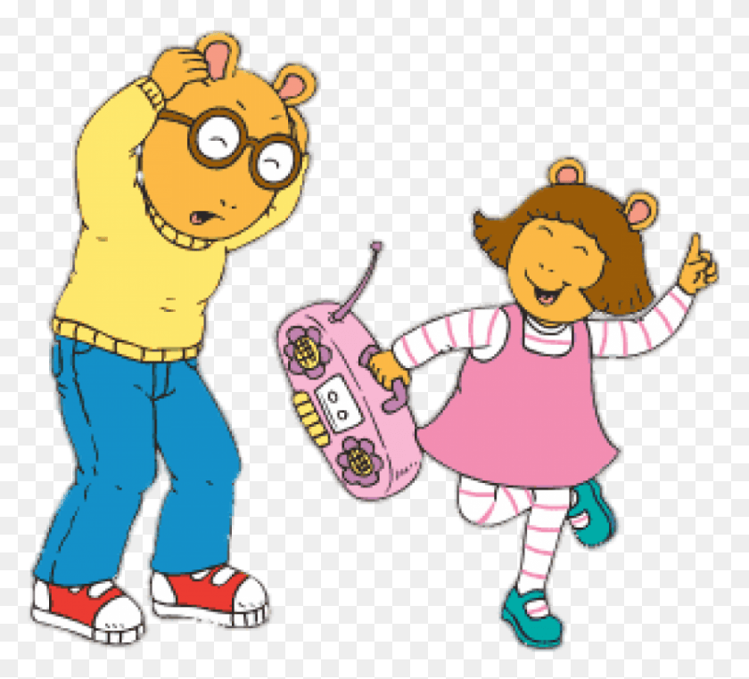 841x757 Free Arthur39s Sister Plays Annoying Music Siblings Annoying Each Other Clipart, Clothing, Apparel, Person HD PNG Download