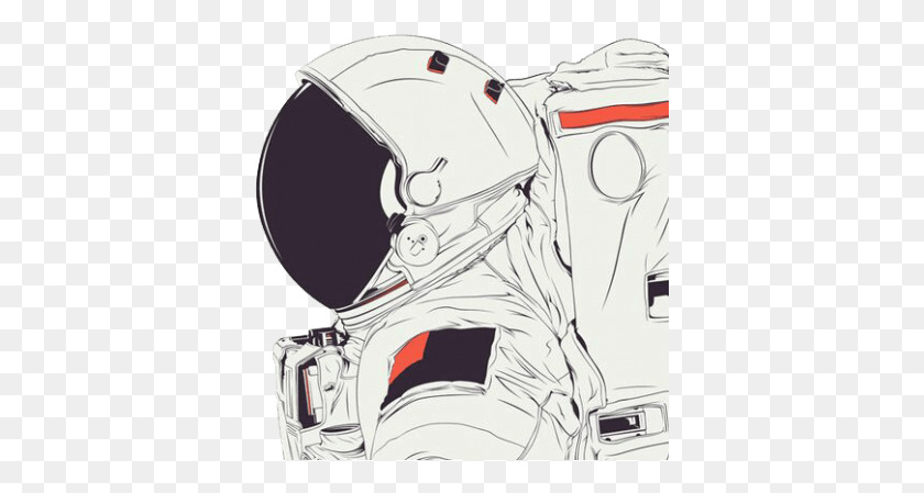 377x389 Free Astronaut Images Background Astronaut Drawing, Helmet, Clothing, Apparel HD PNG Download