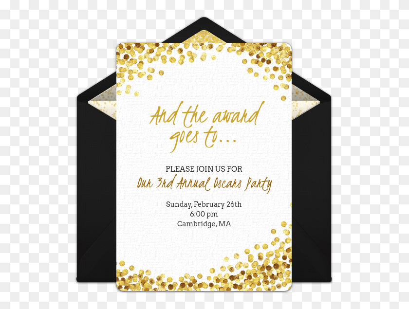535x575 Free Awards Night Invitations In 2019 Oscar Party Party Back To School Party Invite Wording, Flyer, Poster, Paper HD PNG Download