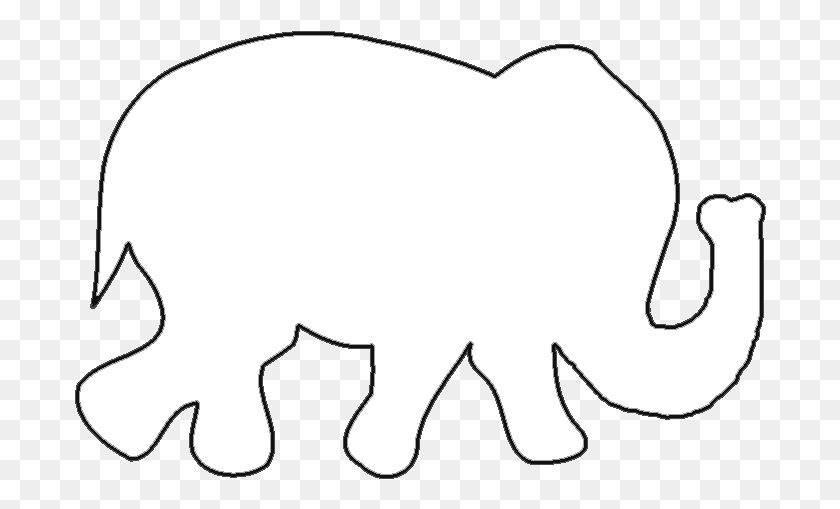 692x449 Free Baby Elephant Stencil Free Clip Art Template, Mammal, Animal, Wildlife HD PNG Download
