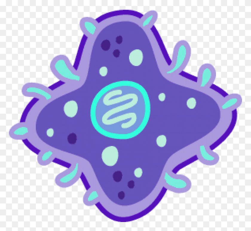 850x776 Free Bacteria Cell Cartoon Clipart Rick And Morty Cells, Pattern, Sea Life, Animal HD PNG Download