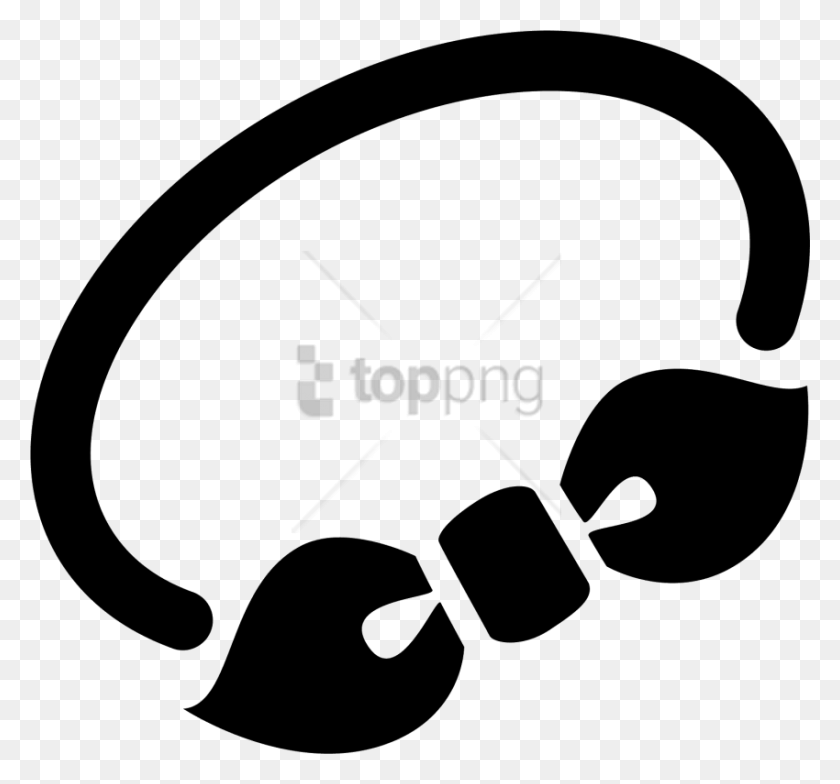 850x790 Free Banner Black And White Icon Free And Hair Band Vector, Stencil, Symbol HD PNG Download