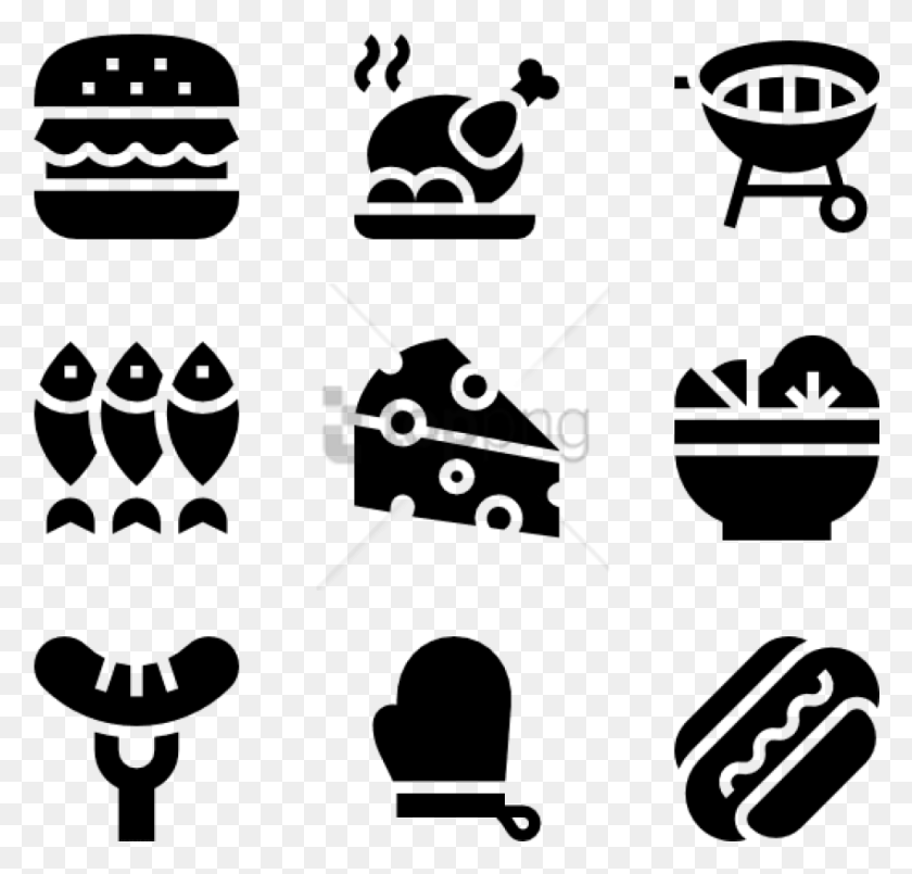 850x812 Descargar Png / Iconos De Barbacoa Gratis, Stencil, Texto Hd Png