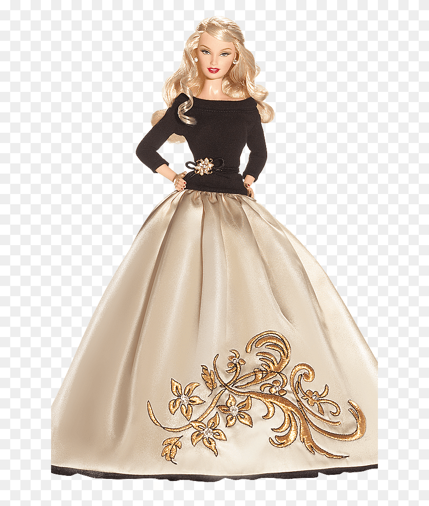 641x931 Free Barbie Com Collectible Dolls Image With Barbie Collector, Clothing, Apparel, Wedding Gown HD PNG Download