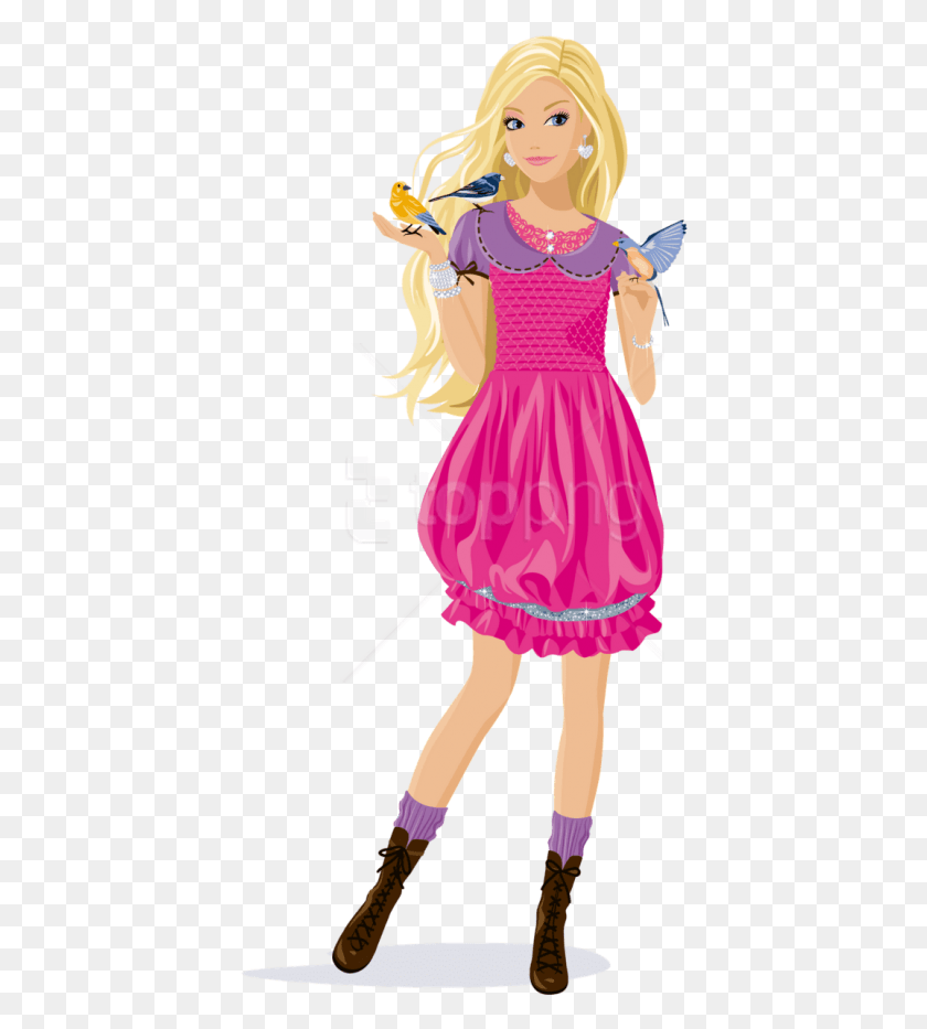 406x873 Free Barbie Images Transparent Vector Barbie Doll, Dress, Clothing, Apparel HD PNG Download