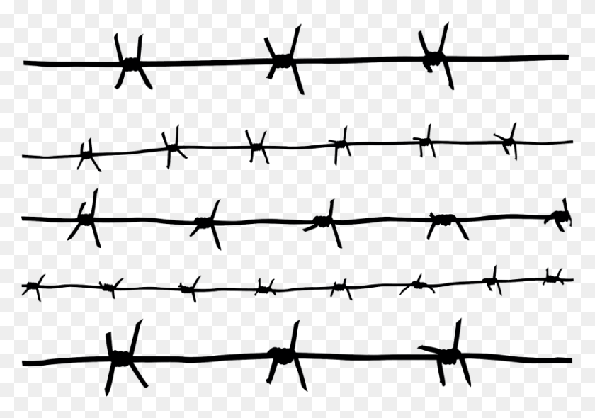 850x578 Free Barbwire Images Transparent Barbed Wire Drawing Easy, Wire HD PNG Download