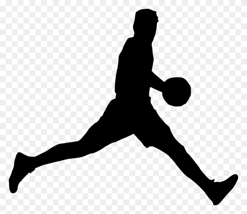 Free Basketball Player Silhouette Basketball Player Silhouette, Person, Human, People HD PNG Download