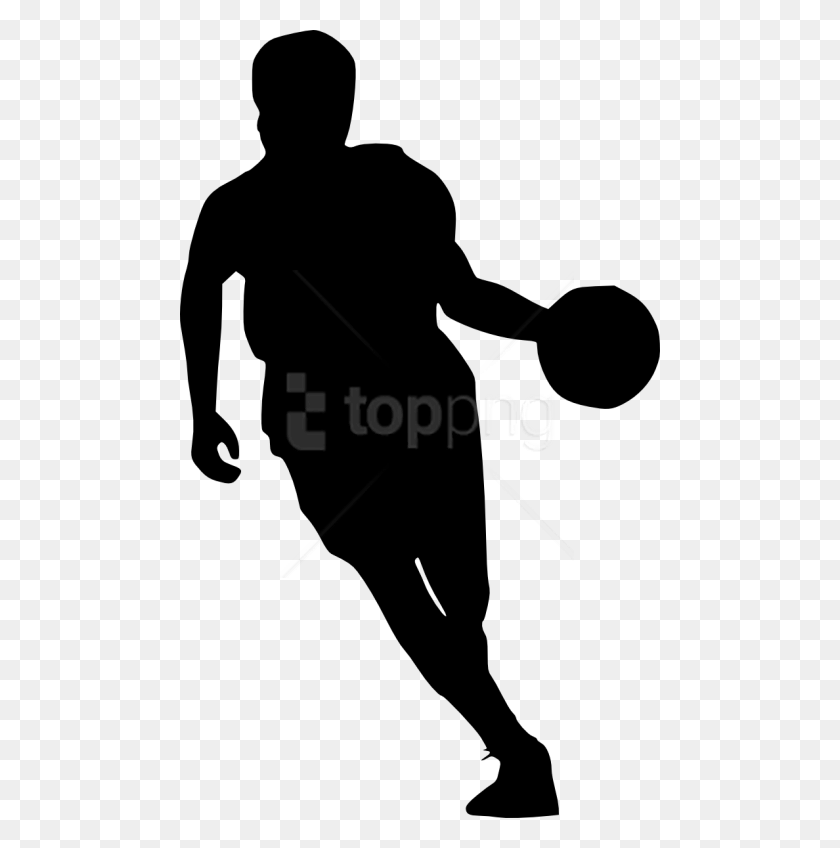 480x788 Free Basketball Player Silhouette Basketball Player Silhouette, Person, Human HD PNG Download