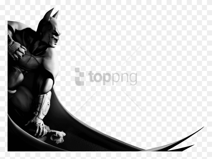 850x620 Free Batman Image With Transparent Background Batman Arkham City Background, Person, Human, Symbol HD PNG Download