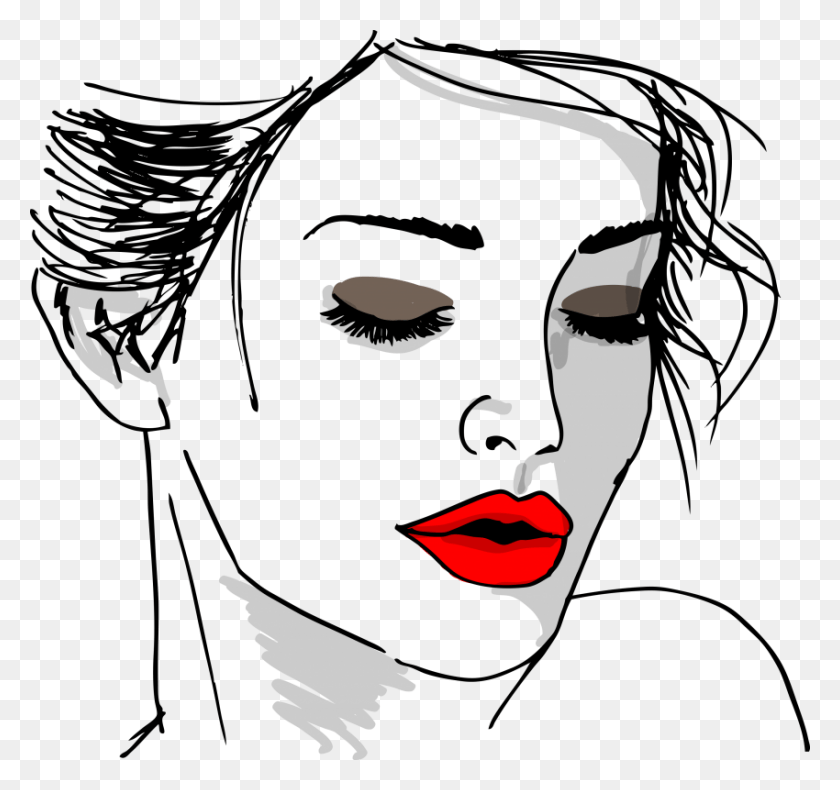 850x796 Free Beautiful Girl Face Sketch Image With Beautiful Girl Face Sketch, Face, Head, Graphics HD PNG Download