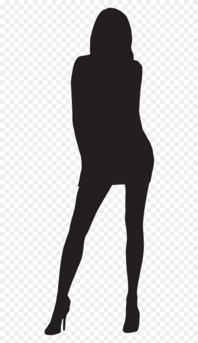 470x1391 Free Beautiful Woman Silhouette Woman Posing Clipart, Standing, Person HD PNG Download