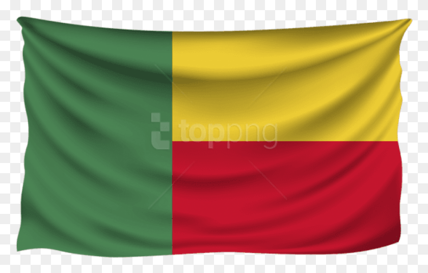 841x514 Bandera De Benin Png / Bandera Arrugada Png