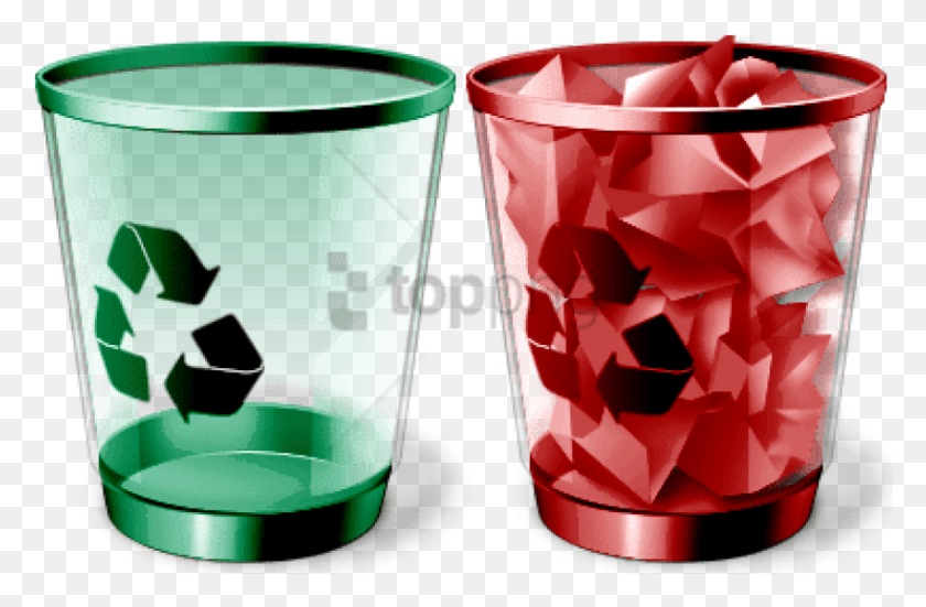850x536 Free Best Free Recycle Bin Icon Red Recycle Bin Recycle Bin Red Icon, Bucket, Recycling Symbol, Symbol HD PNG Download