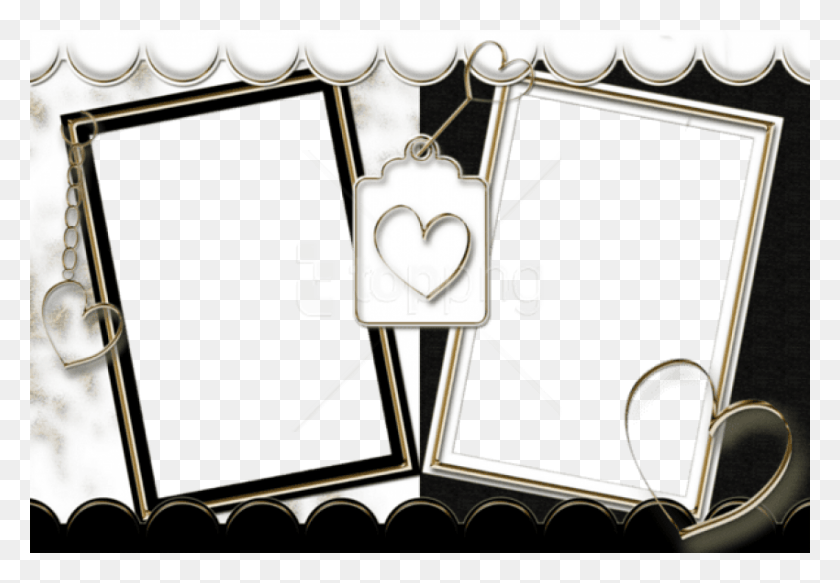 850x571 Free Best Stock Photos Double Transparent Frame Love Double Photo Frame, Text, Building, Symbol HD PNG Download