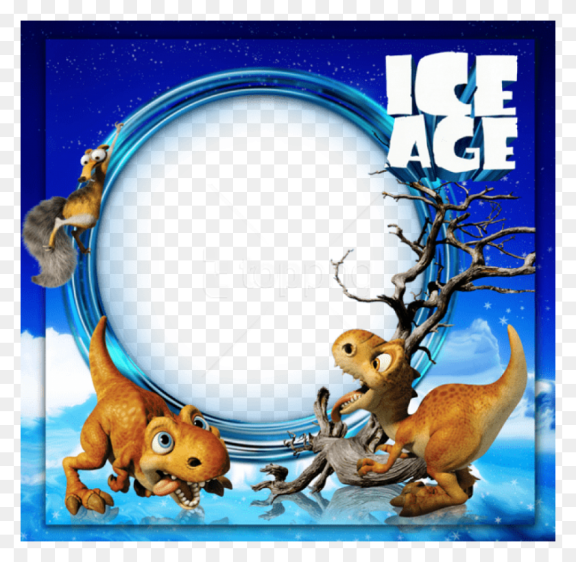 850x829 Free Best Stock Photos Ice Age Kids Photo Frame Transparent Ice Age Creatures Picture Frame Designs, Mammal, Animal, Advertisement HD PNG Download