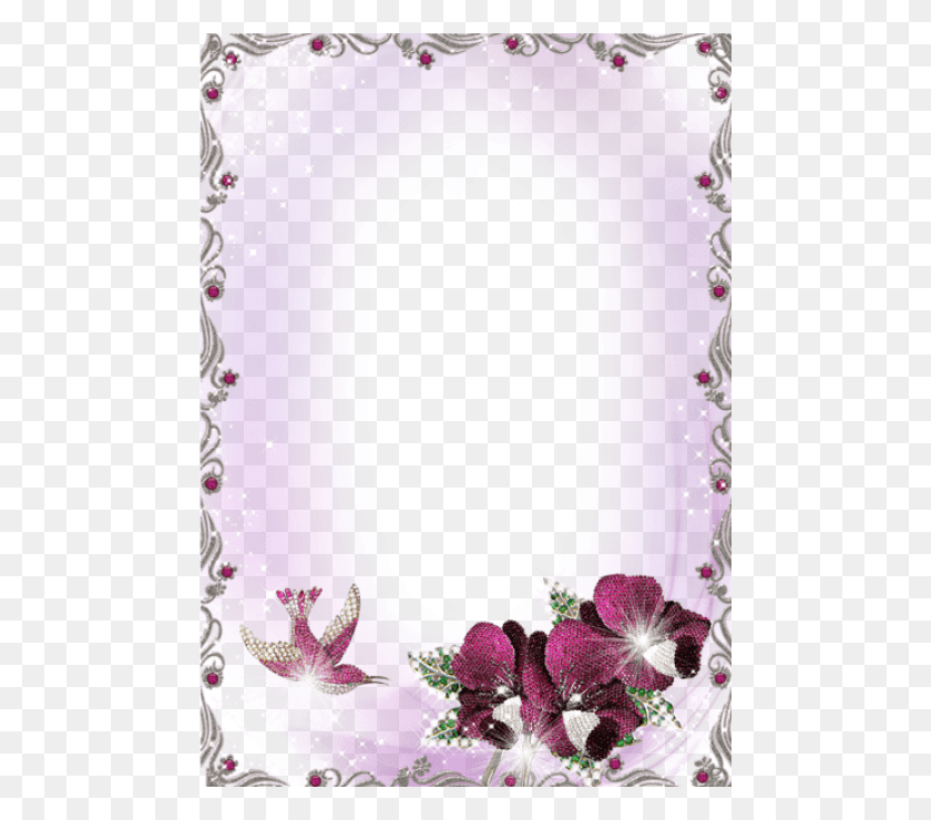 480x680 Free Best Stock Photos Large Silver And Purple Purple Flower Border Transparent, Graphics, Pattern HD PNG Download