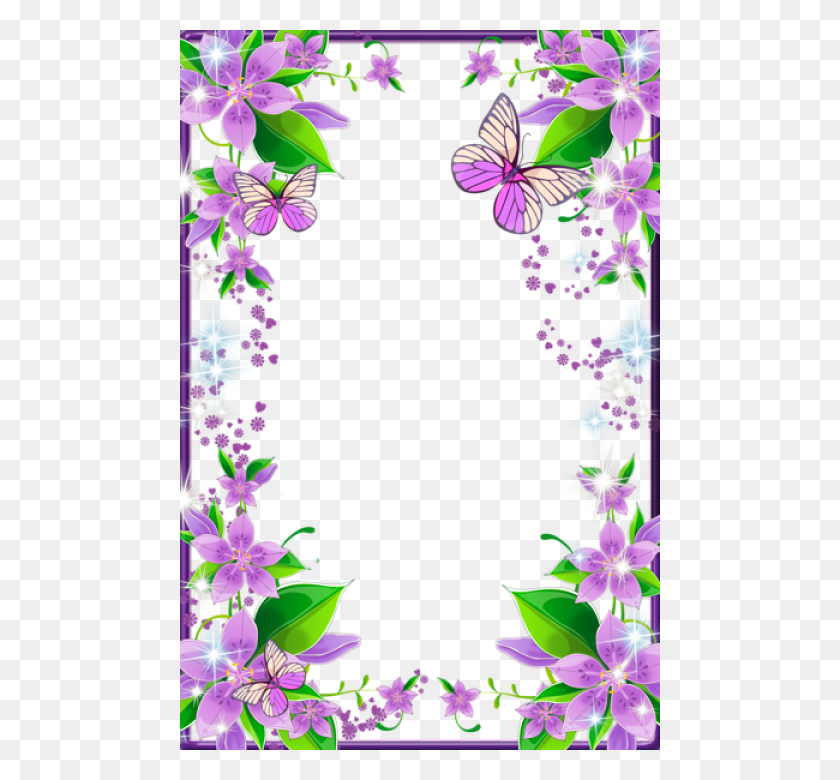480x720 Free Best Stock Photos Light Purple Flowers And Border Flower And Butterfly, Graphics, Floral Design HD PNG Download