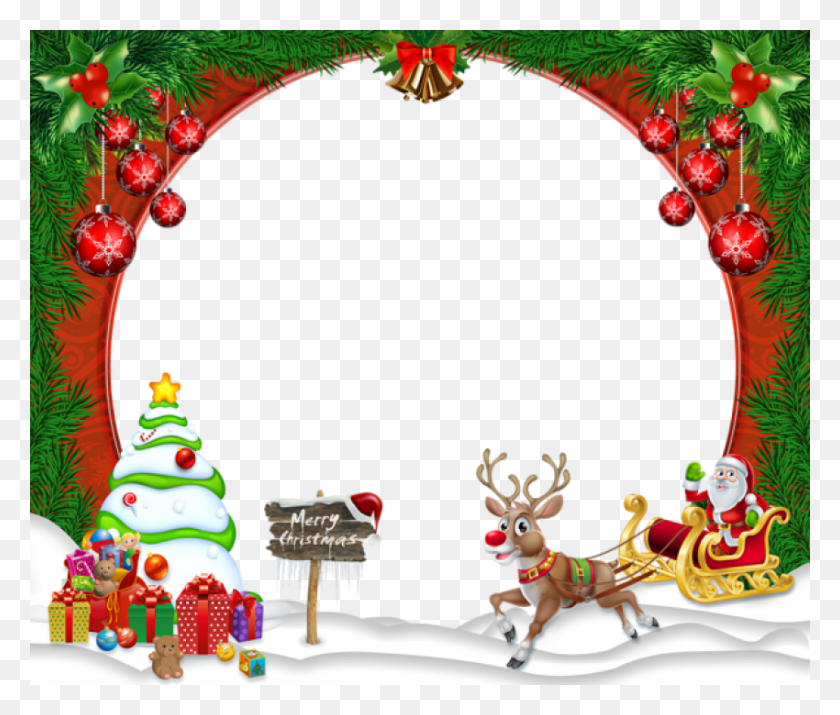 850x714 Free Best Stock Photos Merry Christmasframe Background Merry Christmas Free Frame, Plant, Tree, Graphics Hd Png Download