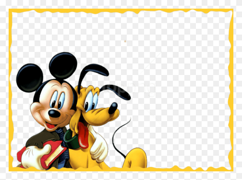 850x615 Free Best Stock Photos Mickey And Pluto Kidsframe Рамка Микки Мауса, Супер Марио, Графика Hd Png Скачать