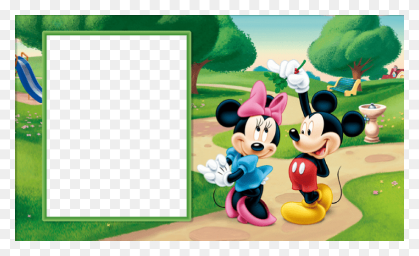 850x495 Descargar Png Las Mejores Fotos De Stock, Minnie Y Mickey Mouse, Mickey Y Minnie, Marco, Gráficos, Texto Hd Png