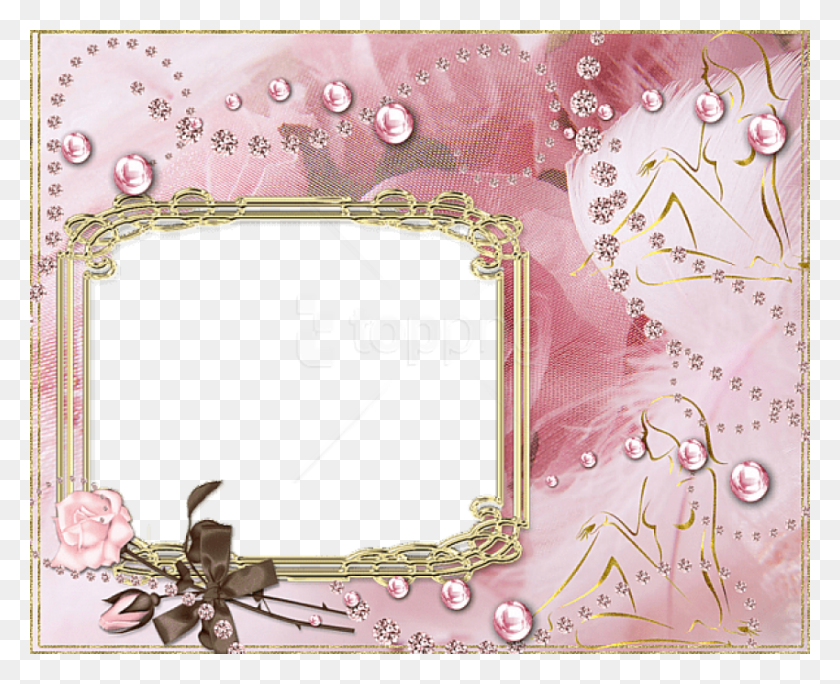 850x680 Free Best Stock Photos Pink Transparent Frame With Picture Frame, Text, Cushion, Accessories HD PNG Download