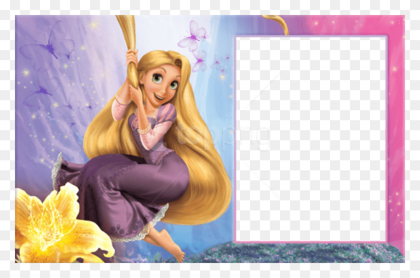850x540 Free Best Stock Photos Rapunzel Childframe Background Рамка Рапунцель, Кукла, Игрушка, Волосы, Hd Png Download
