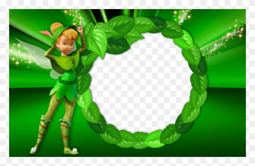 850x532 Free Best Stock Photos Tinkerbell Green Transparent Tinkerbell Frames And Borders, Wreath, Moss, Plant HD PNG Download