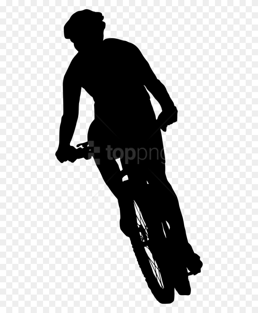 480x960 Free Bicycle Ride Front View Front Bicycle Rider Silhouette, Ninja, Person HD PNG Download