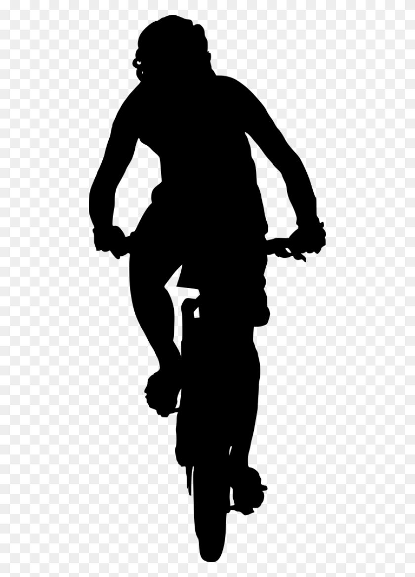 480x1108 Free Bicycle Ride Front View Walking Away Silhouette, Person, Human HD PNG Download
